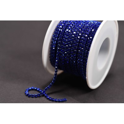 Стразовий ланцюжок Royal Blue/Royal Blue SS6 