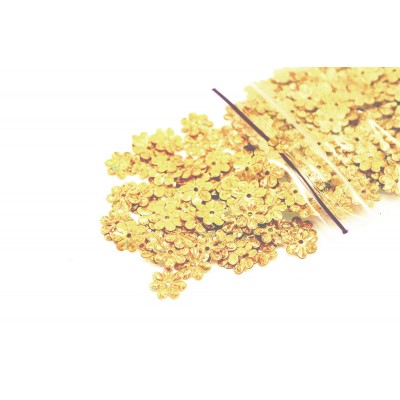 Паєтки Gold Holo Flower 10mm 