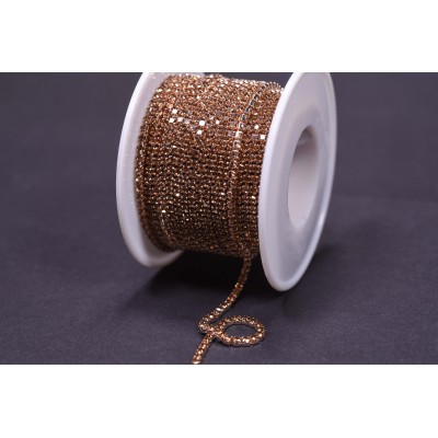 Стразовий ланцюжок Lt.Col.Topaz/Silver SS6 