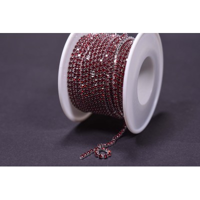 Стразовий ланцюжок Lt.Siam/Silver SS6 