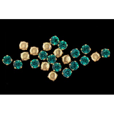 Шатон Maxima SS39 Blue Zircon/Gold